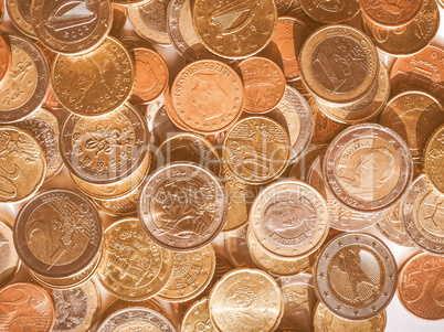 Euro coins vintage