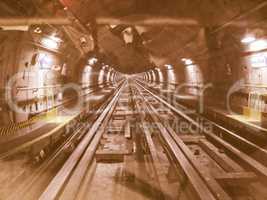 Tube underground subway metro tu vintage