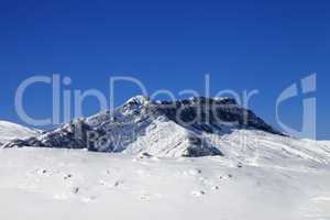 Winter snowy mountains
