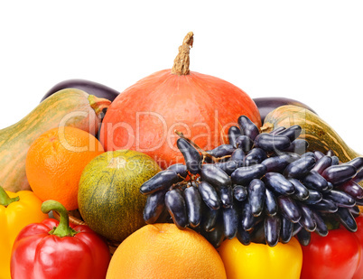 fruit and vegetable isolated on white background