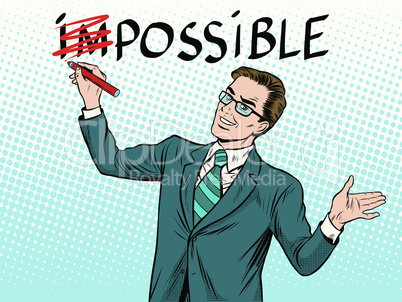 Impossible possible business concept