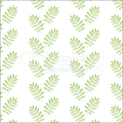 Seamless  hand drawn pattern with leaves