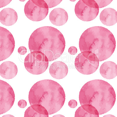 Abstract pattern with color watercolor pink circles