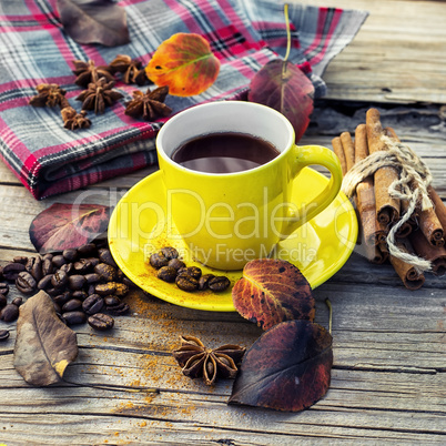 Coffee in the fall