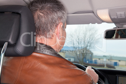 Man in car