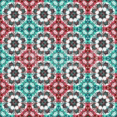 Luxury Ornate Check Seamless Pattern