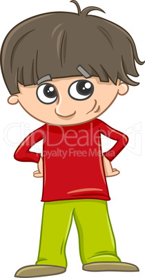 funny boy cartoon illustration