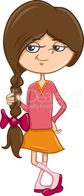 school girl character cartoon
