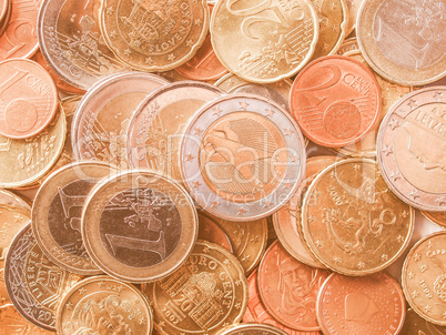 Euro coins vintage