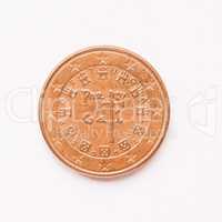 Portuguese 5 cent coin vintage