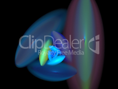 image of one Digital Fractal on Black Color image of one Digital Fractal on Black Color