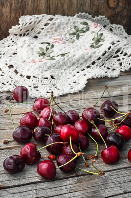 pile of berries cherries