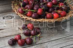 pile of berries cherries