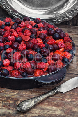 Jelly with fresh berries