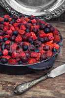 Jelly with fresh berries