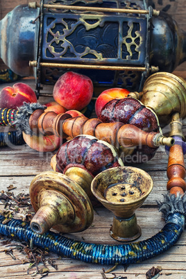 Eastern hookah with fruit