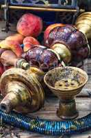 Eastern hookah with fruit