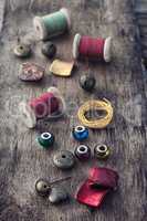 Floss and trinkets for needlework