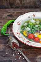 Lunch vegetarian soup