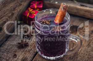 A glass of mulled wine