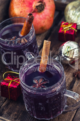 A glass of mulled wine