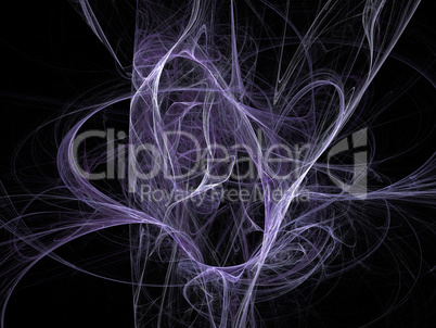 image of one Digital Fractal on Black Color