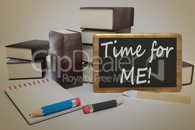 School board with inscription, Time for ME, illustration