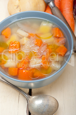 Traditional Italian minestrone soup