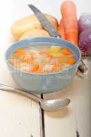 Traditional Italian minestrone soup