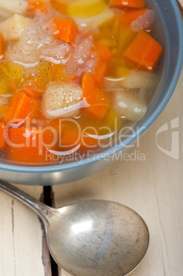 Traditional Italian minestrone soup