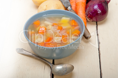 Traditional Italian minestrone soup