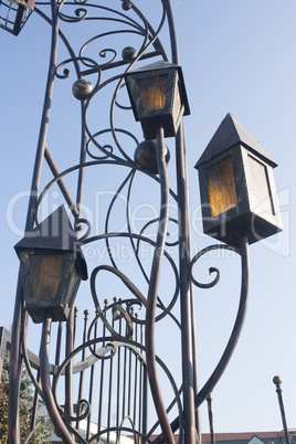 Street lights in the park