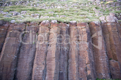 Basalt columns on Suduroy on the Faroe Islands