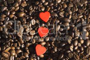 Kaffebohnen mit Herz