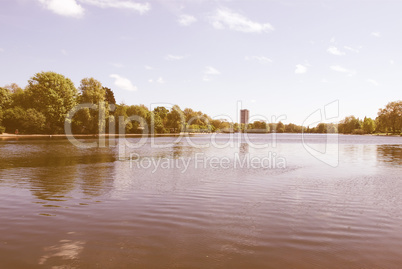 Serpentine lake, London vintage