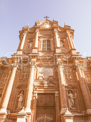 San Filippo Neri church in Chieri vintage