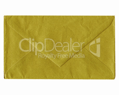 Green envelope isolated vintage