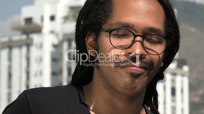 African Musician Wearing Glasses