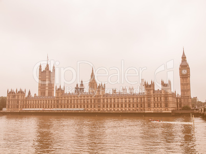 Houses of Parliament vintage