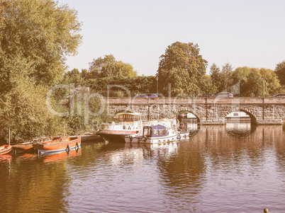 River Avon in Stratford upon Avon vintage