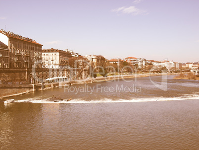 River Po, Turin vintage