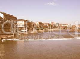 River Po, Turin vintage