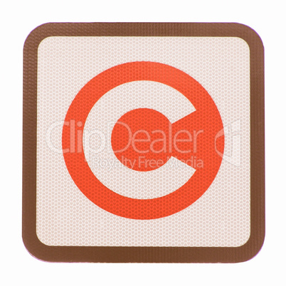London congestion charge sign vintage