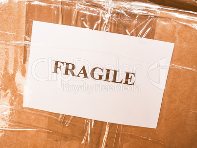 Fragile sign vintage