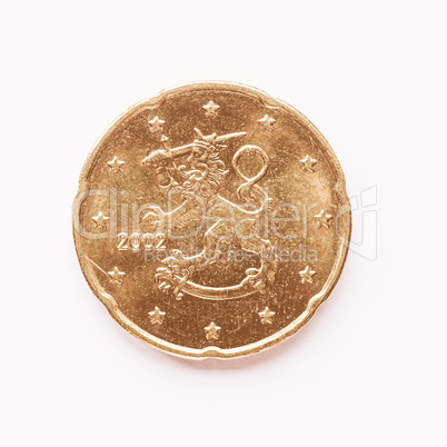 Finnish 20 cent coin vintage