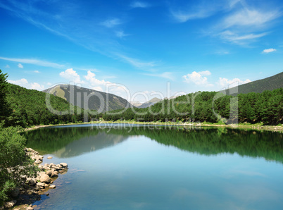 Beautiful lake in the mountains