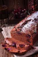 chocolate cake with cherries