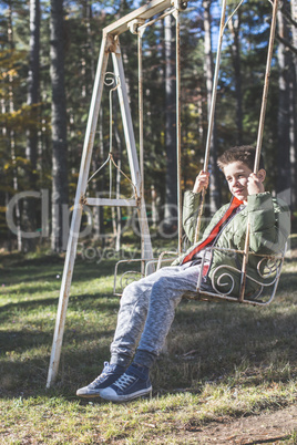 Child on a swing