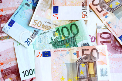 Euro banknotes