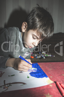 Child painting